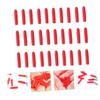 Anneome 100Pcs Silicone Eyelash Tweezers Sleeve Non Slip Protective Covers Red Lightweight for Stainless Steel Grafting Tools view 3
