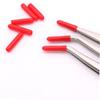 Anneome 100Pcs Silicone Eyelash Tweezers Sleeve Non Slip Protective Covers Red Lightweight for Stainless Steel Grafting Tools view 4