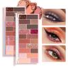 20 Colors Neutral Eyeshadow Palette with Warm and Cool Tones, Matte and Shimmer Shades Long Wearing Blendable Pigment for Everyday to Smokey Eye Makeup (#01) view 2