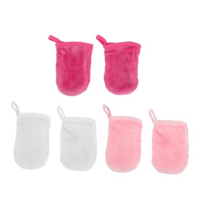 Anneome 6Pcs Facial Cleaning Gloves Soft Exfoliating Face Washing Gloves Makeup Remover Cloth Travel Skin Friendly Face Cleaning Tool for Women