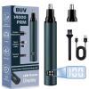 BUV Nose Hair Trimmer for Men with LED Display- 2025 Professional Painless Ear Hair Trimmers for Women, USB Rechargeable Nose Hair Trimmer Clipper  14,000 RPM IPX7 Waterproof Dual Edge Blades, Blue view 1