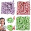 3-Pack Loofah Wash Cloth Combo: 2 in 1 Shower Pouf with Bar Soap Pocket, Exfoliating Mesh Bath Ball for Body Wash Cleansing and Smooth Skin, Soap Loofah Pouch (Purple + Pink + Green) view 1