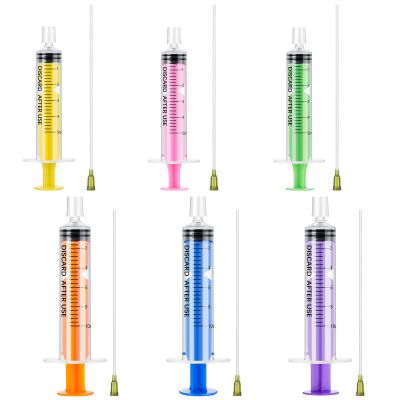 Geiserailie 6 Pcs Perfume Syringe Extractor 5ml 10ml Decant Kit, Rainbow