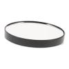 HEALLILY Magnification Small Round Compact Makeup Mirror with Suction Cups Black Wall Mountable Pocket Cosmetic Tool for Bathroom and Travel view 1