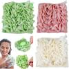 3-Pack Loofah Wash Cloth Combo: 2 in 1 Shower Pouf with Bar Soap Pocket, Exfoliating Mesh Bath Ball for Body Wash Cleansing and Smooth Skin, Soap Loofah Pouch (Green + Pink + Beige) view 1