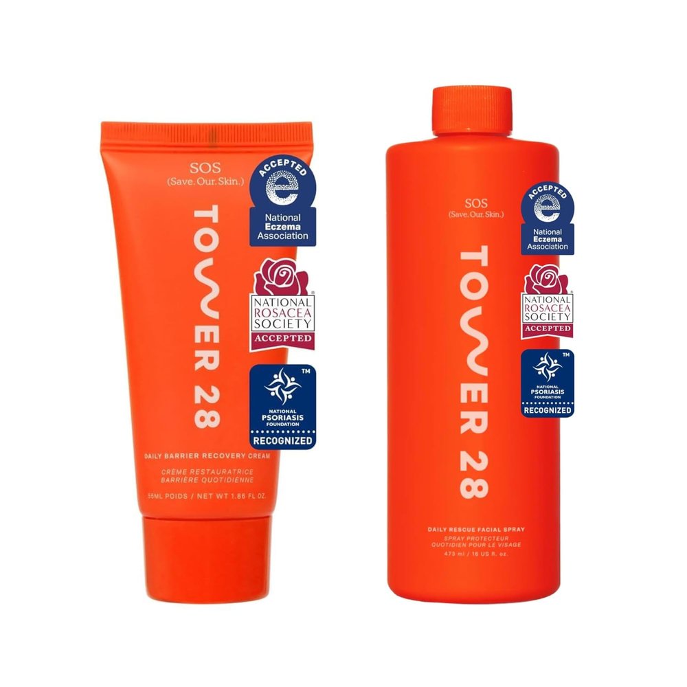 Tower 28 SOS Spray 16 FL OZ & Tower 28 SOS Cream 1. 86 OZ