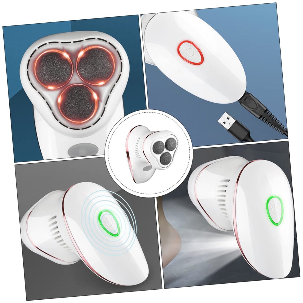 BEBEMOKO Rechargeable Electric Foot Callus Remover Portable Pedicure Tool with Automatic Pressure Protection for Cracked Heels and Hard Skin Suitable for Wet and Dry Use