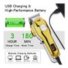 2pcs Men's Premium Wireless Hair Clipper - Precision Shaving and Trimming Machine with USB Charging,Perfect Choice for The Home(Two Gold Set AA) view 3