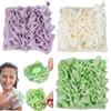 3-Pack Loofah Wash Cloth Combo: 2 in 1 Shower Pouf with Bar Soap Pocket, Exfoliating Mesh Bath Ball for Body Wash Cleansing and Smooth Skin, Soap Loofah Pouch (Purple + Beige + Green) view 1