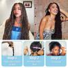 Human Braiding Hair for Boho Braids 100g 24 Inch Deep Wave Bulk Human Hair 100% Unprocessed 12A Brazilian Virgin Boho Hair for Braiding Knotless 2 Bundles/Pack Natural Color view 4