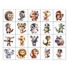 20pcs Funny Animal Temporary Tattoos for Kids, Cool Birthday Party Favors, Cute Decoration Sticker Gifts for Girl Boys Home Activity Class Prizes Carnival Christmas Rewards (Big Eyed Animals) view 4