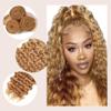 Deep Wave Bundles Human Hair 3 Bundles 16 18 20 Inch Honey Bloned Bundles Color 27 Brazilian Unprocessed Virgin Human Hair Soft Quick Weave Hair for Black Women #27 view 2