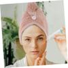 Garneck 2pcs Microfiber Hair Drying Caps Quick Absorbent Shower Wrap Towels for Women Soft Comfortable Elastic Band Fast Drying Hair Wrap view 2