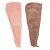 Cabilock 2pcs Microfiber Hair Dryer Caps Thick Coral Fleece Fast Drying Hair Towels Wraps for Women Travel Use Pink view 1