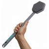 AIMAIAIMAI Silicone Back Scrubber for Shower  21in Extendable Shower Brush with Long Handle  Dual-Sided Back Brush with Non-Slip Grip, Gentle Cleansing & Exfoliation for Men, Women, Elderly (Gray) view 1