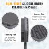 AIMAIAIMAI Silicone Back Scrubber for Shower  21in Extendable Shower Brush with Long Handle  Dual-Sided Back Brush with Non-Slip Grip, Gentle Cleansing & Exfoliation for Men, Women, Elderly (Gray) view 4