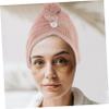 IMIKEYA 2pcs Microfiber Hair Towel Caps Fast Drying Absorbent Thick Coral Fleece Hair Wraps for Travel Spa Home Breathable Soft in Pink view 2