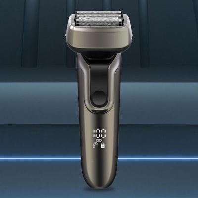 HURRISE Electric Foil Shavers for Men, IPX6 Cordless with LED Display, Wet Dry Shaving,Travel Lock, for Long Thick