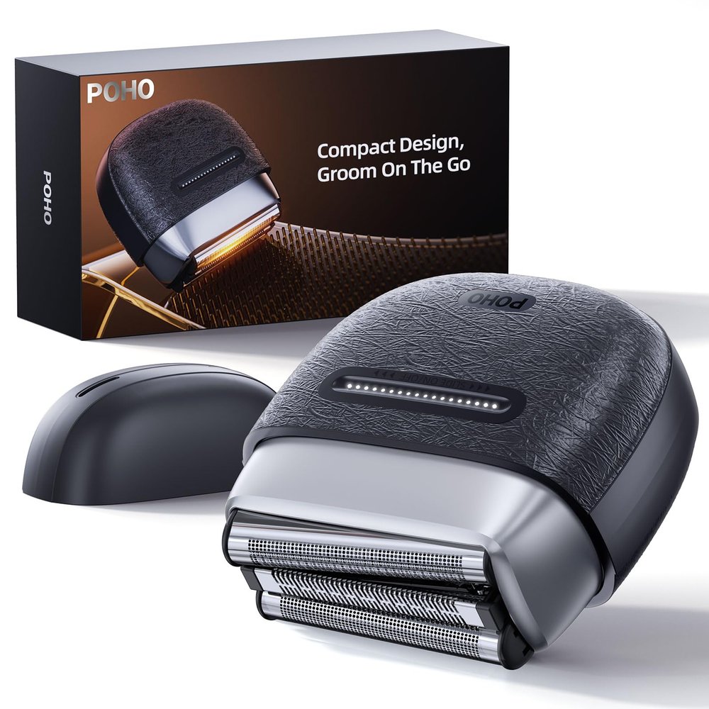Electric Razor for Men: Foil Shaver with 3D Floating Blades - IPX7 Waterproof Electric Shavers for Men Face, USB-C Fast Charge & Travel Lock, Compact Face Shaver for Men