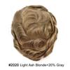 FACE MIRACLE Mens Toupee Hair Replacement System for Men Poly Skin Toupee for Male Real Human Hair Piece Fine Mono Mens Hairpiece Natural Hairlines 7''X9'' 120% #2010 20# LIGHT ASH BLONDE 10% GRYE view 2
