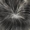 FACE MIRACLE French Lace Toupee for Men Thin Skin Around Mens Human Hair Replacement System Bleached Knots Mens Toupee Hairpieces 6X9#1B65#1B Off Black+65% Grey view 4