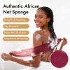 African Net Sponge 5-Piece exfoliating Scrub is Suitable for All Skin Types,Bath Sponge for The face and Body, Durable and Gently Exfoliation view 2