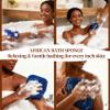 African Sponge Net 5-piece exfoliating Scrub is Suitable for All Skin Types,Bath Sponge for the face and Body, Durable and Gently Exfoliation (Black, Brown, Olive Green, Grey, Dark Blue) view 4