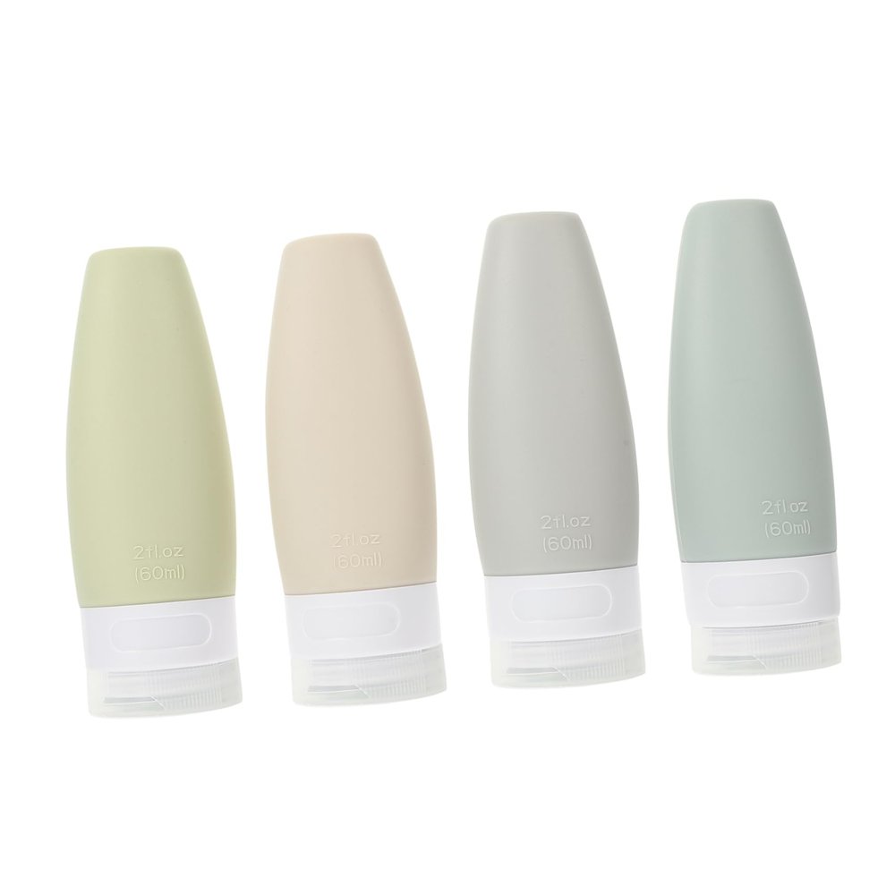 SHERCHPRY Silicone Travel Bottles Portable Leak Lotion Squeeze Containers for Shampoo and Toiletries Flexible Lightweight Cosmetic Storage for Camping Business Trips Vacation