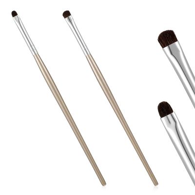 2Pcs Mini Smudge Brush, Eye Makeup Brushes Thin Makeup Brushes for Precision Eyeshadow and Brow, Eyeliner Smudge Brush for Eyeliner Eyeshadow Liquid Concealer Gel