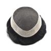 FACE MIRACLE French Lace Toupee for Men Thin Skin Around Mens Human Hair Replacement System Bleached Knots Mens Toupee Hairpieces 6X9#1 Jet Black view 4