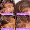 Chocolate Brown Lace Front Wig 13x6 Deep Wave Lace Front Wigs Human Hair 200% Density Curly Wig HD Lace Front Wigs Human Hair Pre Plucked Frontal Wigs Human Hair Glueless Wig For Women 28 Inch view 2
