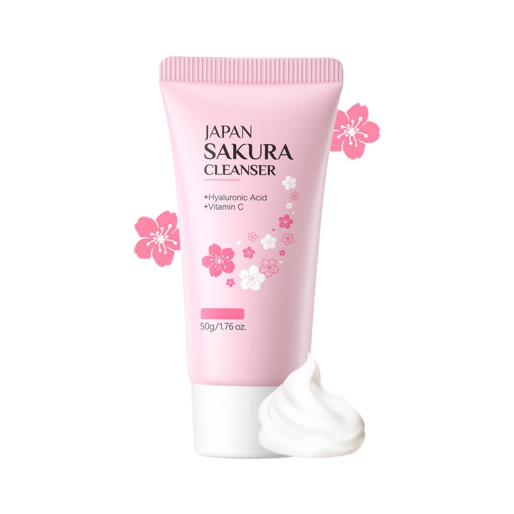 DLZZRS Face Cleanser, Deep Cleaning Foaming Cream, Face Wash Creamy Facial Cleanser Moisturzing Balance Oil Water Mild Facial Cleansing for Dry Skin & Oily Skin Daily Cleaning Remover, 1.76 oz