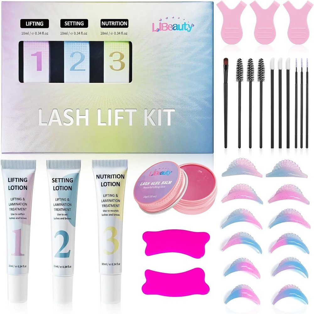 Libeauty Lash Lift Kit 10ml Eyelash Lift Kit & Brow Lamination Kit with Lash Lift Balm, Tubular Precision Design for Easy At-Home or Salon Use