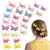 24Pcs Tulle Butterfly Hair Clips Glitter Rhinestone Butterfly Clips Y2K Hair Barrettes Fairy Cute Hair Accessories for Women Girls (Multicolor) view 1