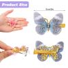 24Pcs Tulle Butterfly Hair Clips Glitter Rhinestone Butterfly Clips Y2K Hair Barrettes Fairy Cute Hair Accessories for Women Girls (Multicolor) view 2