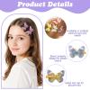 24Pcs Tulle Butterfly Hair Clips Glitter Rhinestone Butterfly Clips Y2K Hair Barrettes Fairy Cute Hair Accessories for Women Girls (Multicolor) view 4