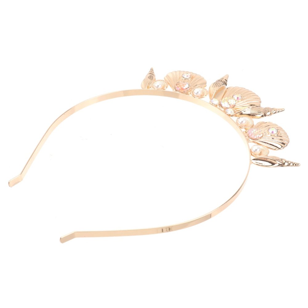 MUSISALY Alloy Shell Conch Hair Hoops Creative Crown Headband Decorative Headwear for Women Ocean Style Party Accessory for Beach Banquet and Shopping
