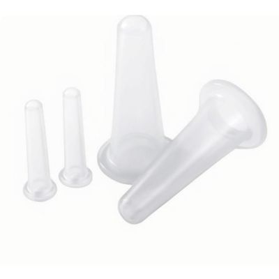 4Pcs Transparent Silicone Cupping Set, Mini Facial Massage Cups for Face, Neck, Back, Eyes