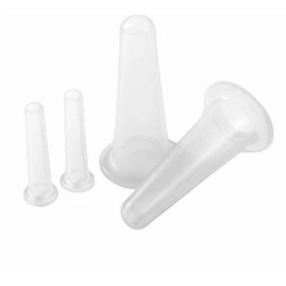 4Pcs Transparent Silicone Cupping Set, Mini Facial Massage Cups for Face, Neck, Back, Eyes