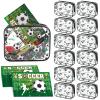 12Set Soccer Snack Bags Accessories for Team Gifts Snack Candy PVC Pouch Clear Soccer Goodies Bags with Zipper Waterproof Soccers Party Favors Pouch for Team Birthday Party Gifts Sport Supplies view 1