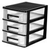 Alipis Transparent Desktop Drawer Storage Box Black Plastic Organizer for Cosmetics Makeup Tools and Sundries Holder Compact Mini Storage for Vanity and Office Desk view 1