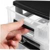 Alipis Transparent Desktop Drawer Storage Box Black Plastic Organizer for Cosmetics Makeup Tools and Sundries Holder Compact Mini Storage for Vanity and Office Desk view 2