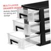 Alipis Transparent Desktop Drawer Storage Box Black Plastic Organizer for Cosmetics Makeup Tools and Sundries Holder Compact Mini Storage for Vanity and Office Desk view 3