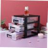 Alipis Transparent Desktop Drawer Storage Box Black Plastic Organizer for Cosmetics Makeup Tools and Sundries Holder Compact Mini Storage for Vanity and Office Desk view 4