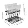 12-Bottle Manual Perfume Dispenser, Manual Liquid Filling Machine Transfer Tools Kit with 12 Scent Testing Cups, Adjustable Pumps, Desktop Liquid Filler for Studio Salon Bar Stores view 4