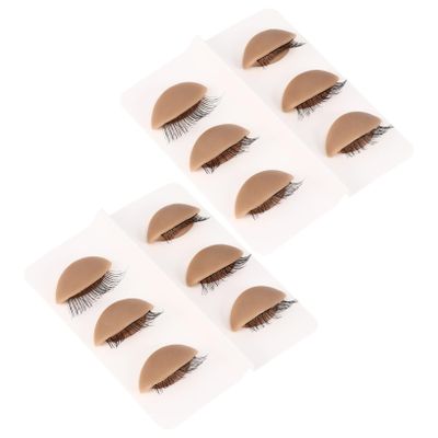 6 Pairs Silicone Eyelids, Removable Realistic Mannequin