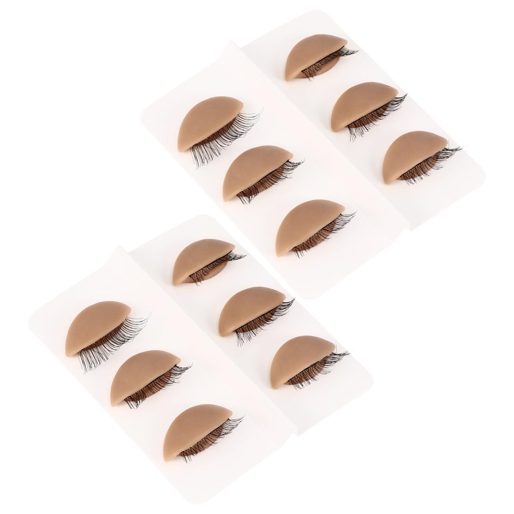 6 Pairs Silicone Eyelids, Removable Realistic Mannequin
