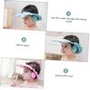 Beavorty 2pcs Adjustable Shower Caps with Ear Protection Lightweight EVA Bathing Hats for Boys and Prevent Shampoo and Water From Eyes and Ears view 2