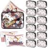 12Set Baseball Snack Bags Accessories for Team Gifts Snack Candy PVC Pouch Clear Baseball Goodies Bags with Zipper Waterproof Baseballs Party Favors Pouch for Team Birthday Party Gifts Sport Supplies view 1