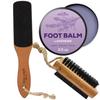 Pumice Valley Foot Balm Cream for Dry Cracked Heels and Feet -Lavender Foot Lotion- Foot File with Handle Pumice Stone for Dry Dead Skin -Wooden Cleaning Finger Nail Brush with Nylon Charcoal Bristles view 1